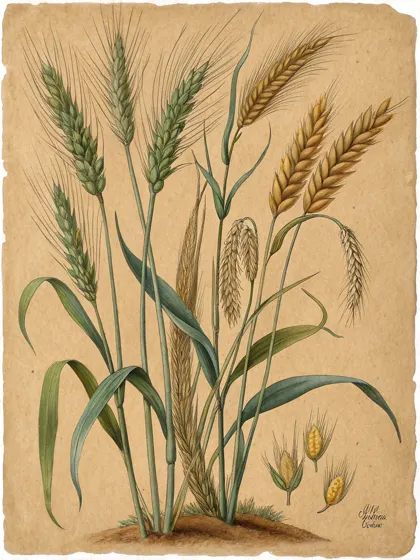 Planche d'herbier: Seigle d’Ardenne